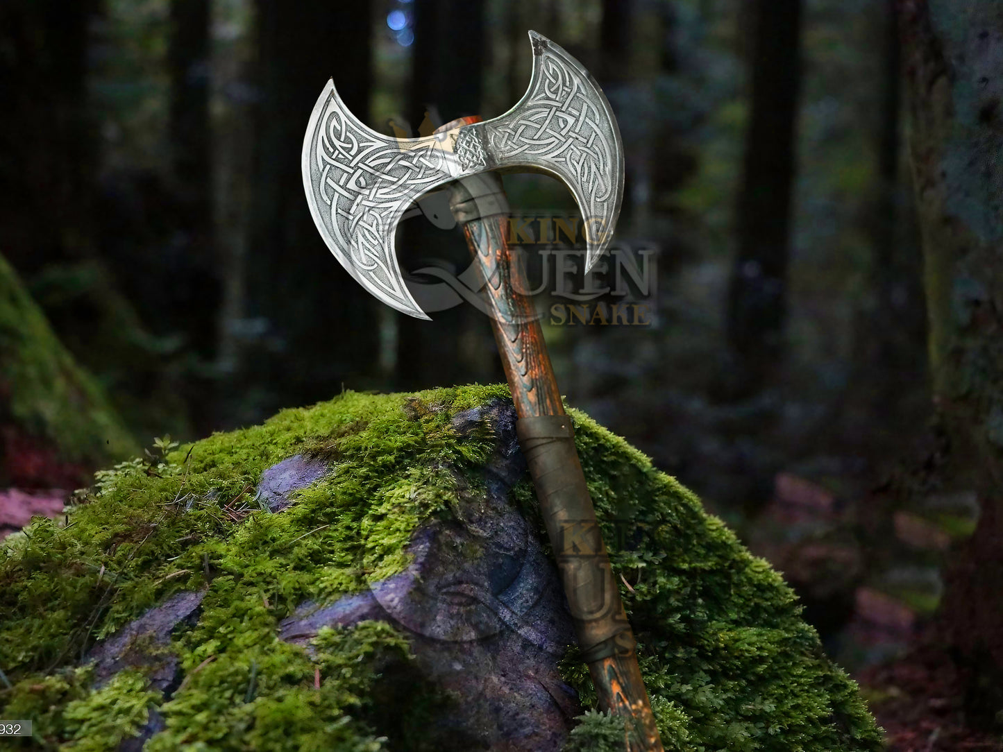 Handmade double Head Viking Axe | Norse Axe with Viking Runes and Symbols | Personlaized Viking Gift