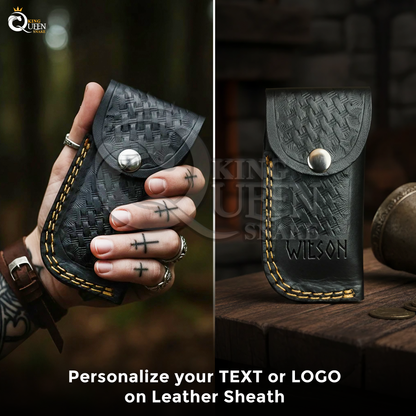 Personalized Damascus Steel Folding Knife | Fishing Pocket Knife | Perfect Gift for Him  Kqs69