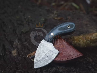 Hand Forged Viking Runes Blade Skinner Knife | Handmade Hunting and Camping knife with Vikign Runes and Symbol